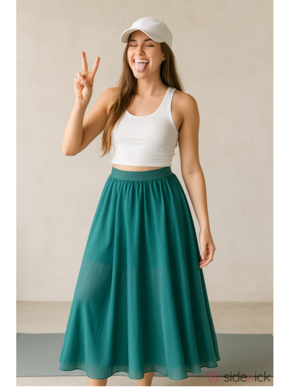 Women's Halara A-Line Skirt Size L teal goddess athleisure